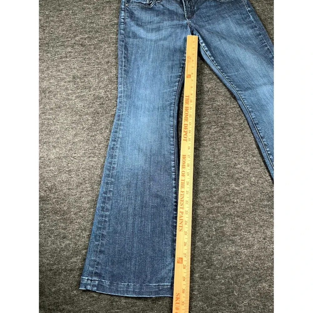 Bebe Bootcut Jeans Womens 31‎ Blue Denim Cotton Stretch Medium Wash Flat Front